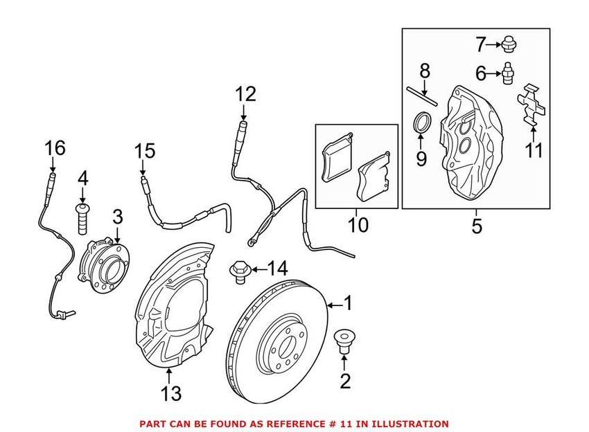 BMW Disc Brake Caliper Clip - Front 34116789294